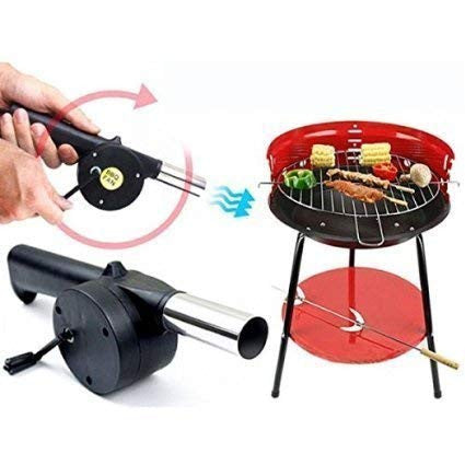 Portable Manual BBQ Air Blower Fan for Charcoal Grills and Campfire