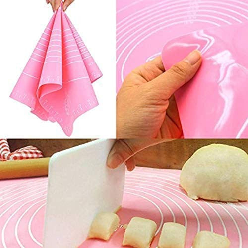 Non-Stick Silicone Roti & Pastry Mat 50x40cm for Baking & Rolling