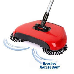 All-in-One Hand Push Sweeper with Adjustable Handle for Easy Floor Cleaning