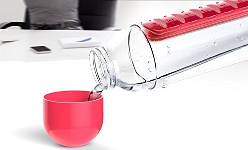 7-Day Pill Organizer Water Bottle with Built-In Medication Storage