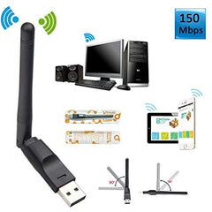 High-Speed USB Wi-Fi Adapter for Desktop & Laptop, Dual Band 300Mbps