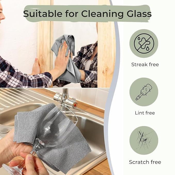 Microfiber Cleaning Cloth Roll - Kitchen Towels & Cleaning Towels