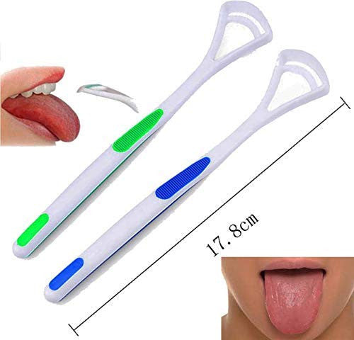 Gentle 2-Piece Tongue Cleaner for Fresh Breath & Oral Hygiene
