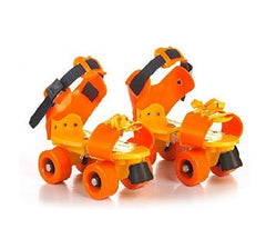 Adjustable Orange Yellow Kids Roller Skates for Ages 5-15
