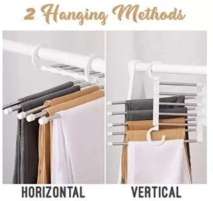 Multi-Functional 5-in-1 Foldable Pants & Trousers Hanger for Closet Organization