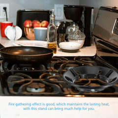 Black Gas Saver Burner Stand for Home Gas Stove