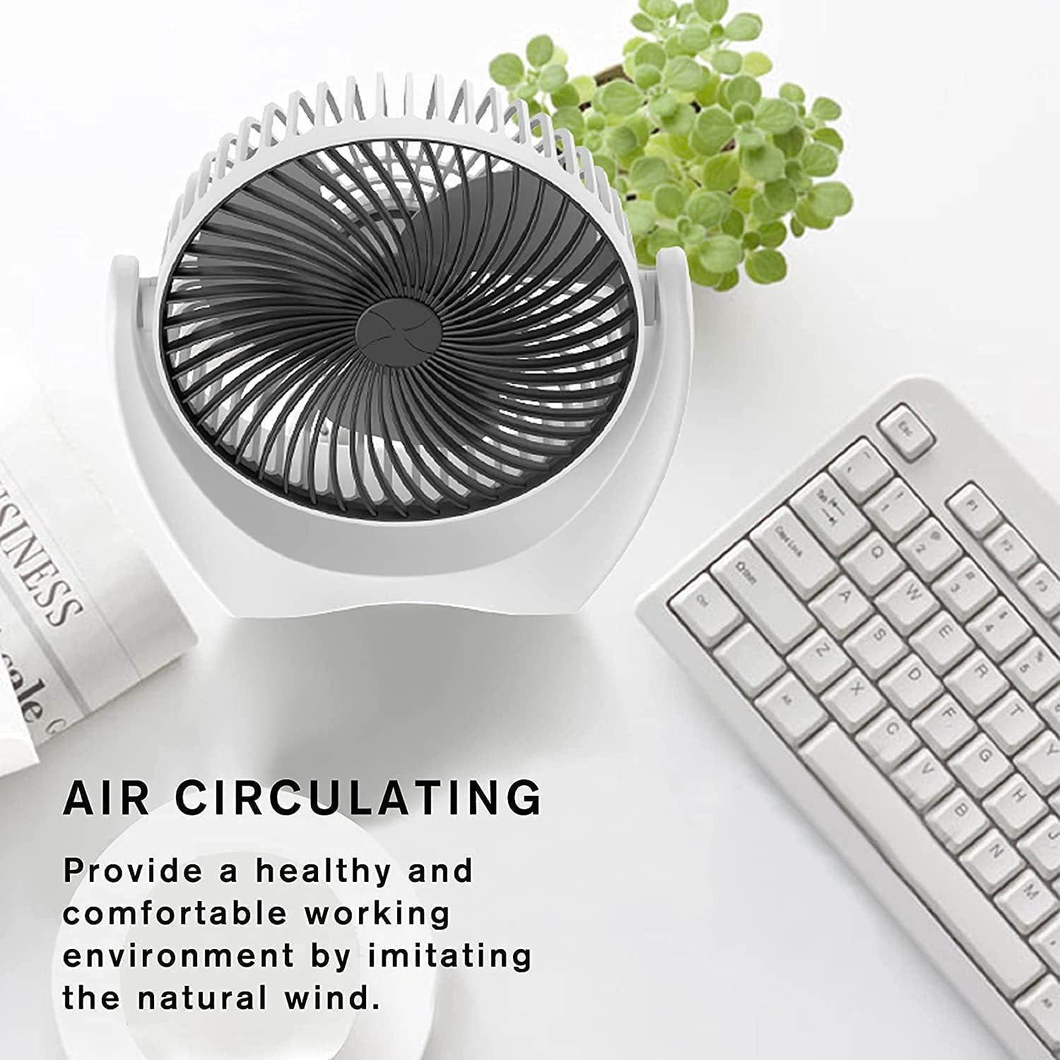 Portable Handheld & Desktop USB Rechargeable Fan with Adjustable Speed