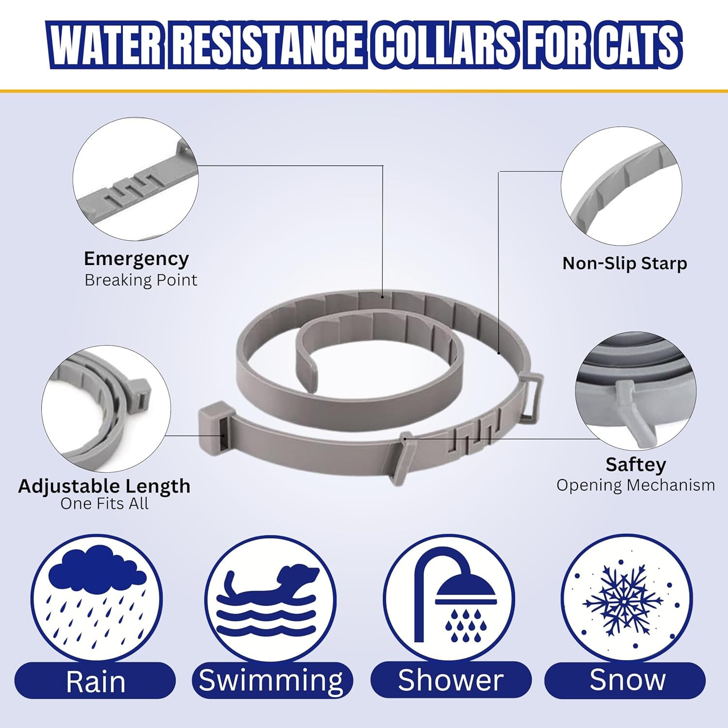 Dog Collar with Flea and Tick Protection - Pet Neck Chain