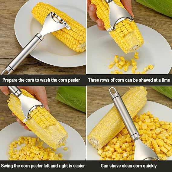 Premium Stainless Steel Corn Peeler for Quick, Easy Kernel Removal