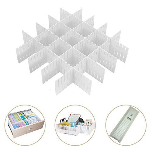 6-Piece Adjustable Drawer Organizer Set for Makeup & Office Storage