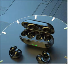 Open-Ear Bone Conduction Ear Clip Earbuds with Noise Reduction