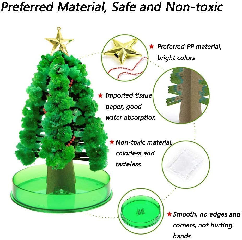 Magic Growing Crystal Christmas Tree - Fun Green Holiday Decor
