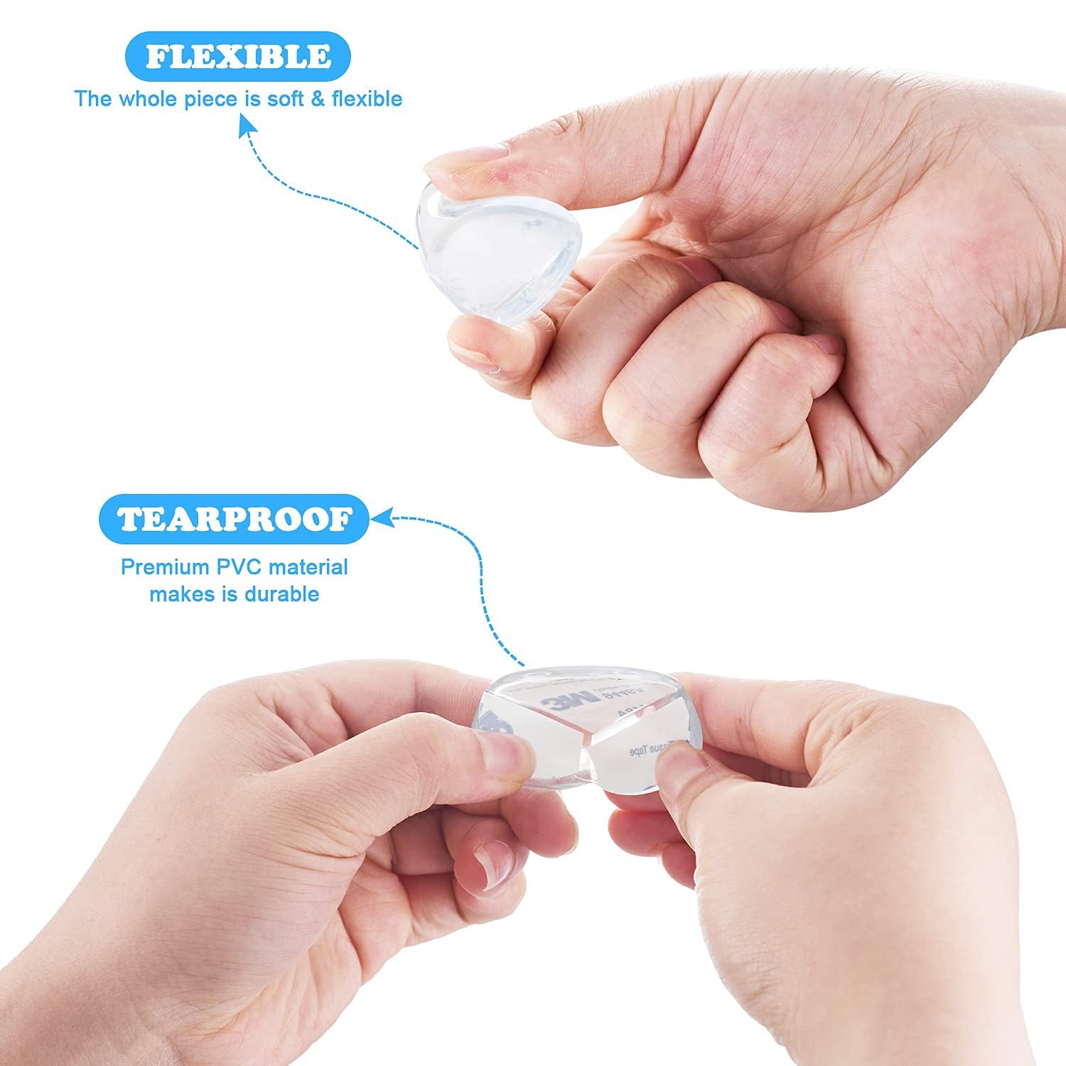 Clear Smiley Edge Protectors (4 pcs) Baby Safe Corner Guards