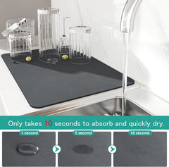 Ultra Absorbent Microfiber Dish Drying Mat 40x30cm for Kitchen