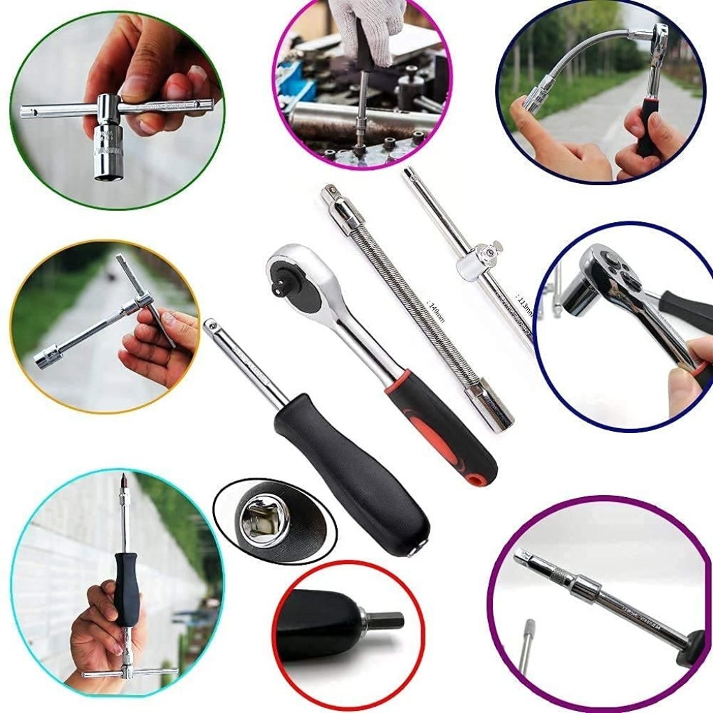 46-in-1 Multi-Purpose Hand Tool & Socket Set for Bike, Car, & Home