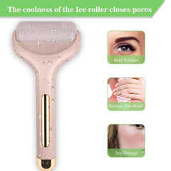 Flawless Ice Roller Face Massager for Skin Care & Anti-Aging