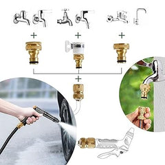 4Pcs Brass Garden Hose Quick Connect Tap Pipe Connectors