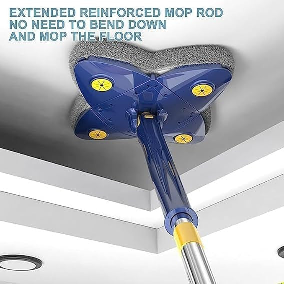 360° Rotating Triangle Squeeze Mop with 4 Modes for Easy Cleaning