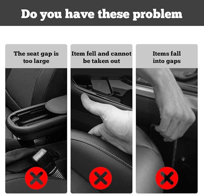Car Seat Gap Filler Organizer Set – 2 Pcs Storage Box for Cars