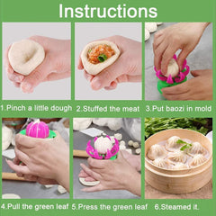 RRDIYZ Multi-Color Plastic Momos & Dumpling Maker with Dough Cutter