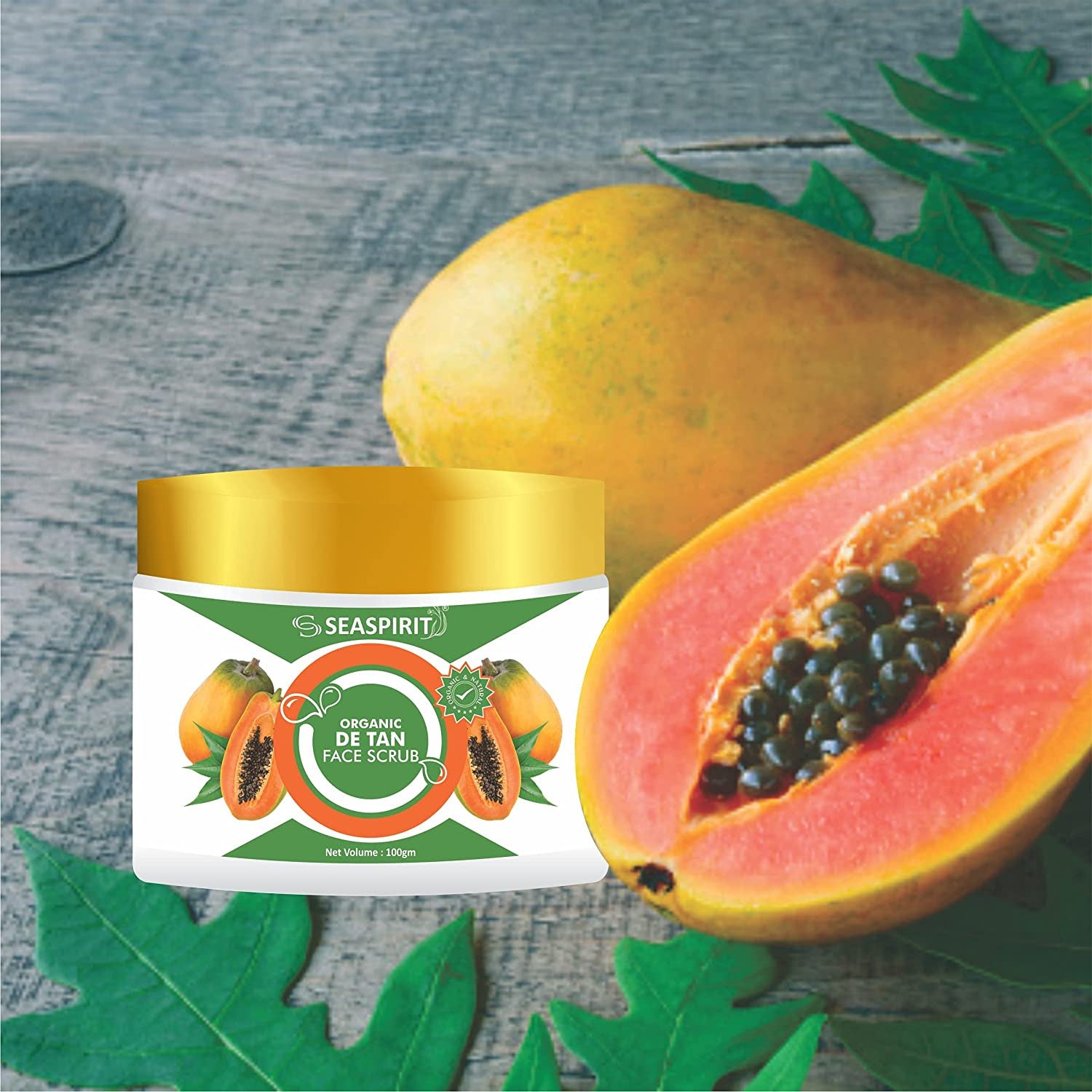 Papaya & Pomegranate Brightening Face Serum with Rejuvenating Scrub