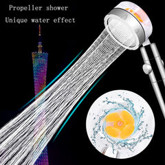 Turbo Fan Handheld Shower Head with Filter, Pause & 360° Rotation