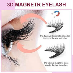 Magnetic Eyelashes with Applicator – Reusable Natural Look
