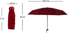 Mini Folding UV-Protective Travel Umbrella with Fiberglass Frame