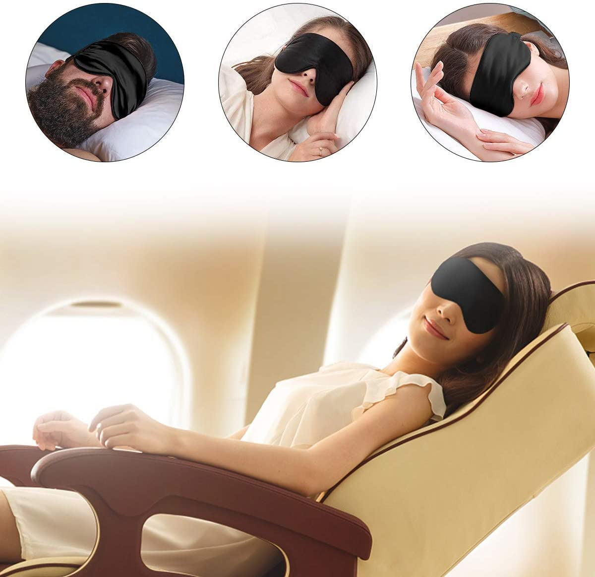 Mulberry Silk Eye Sleep Mask for Deep Rest & Travel Comfort
