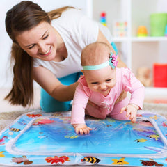 Baby Water Play Mat with Marine Animals for Tummy Time & Development