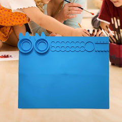 Silicone Painting Mat for Kids with Pop-Up Water Cup - Craft & Art Surface