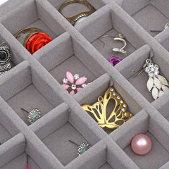 Elegant Velvet Lockable Jewelry Box for Travel and Home Storage
