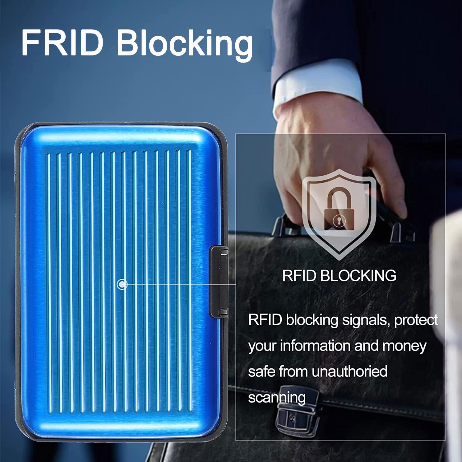 Slim Aluminum Card Holder for Credit Cards and IDs