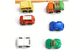 6-Pack Mini Pull Back Toy Cars - Plastic, Compact & Fun