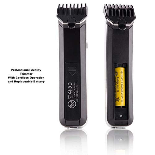 Nova Cordless Beard & Hair Trimmer for Men - Painless, Compact, Easy