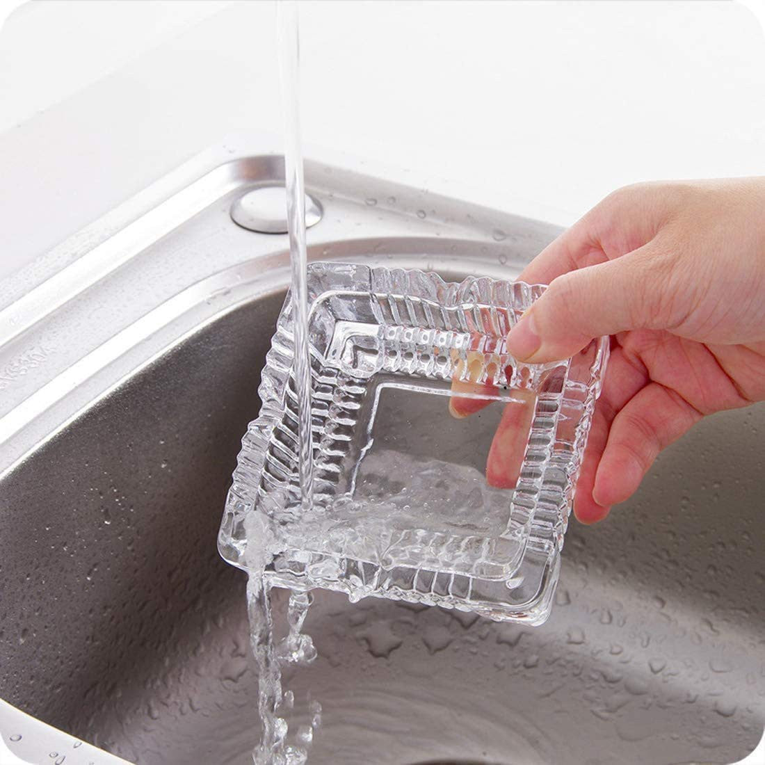 Big Crystal Glass Square Ash Tray for Cigar, Bar, and Home Decor
