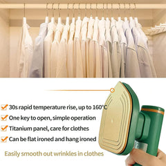 Portable Handheld Travel Steam Iron for Wrinkle-Free Garments
