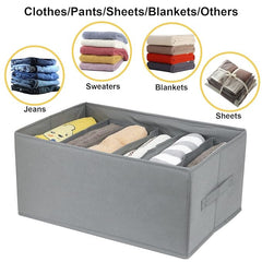 6-Compartment Wardrobe Clothes Organizer Storage Box
