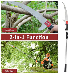 Telescopic Stainless Steel Pole Saw with Curved Hooked Blade