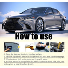 Car Glass Oil & Water Spot Remover - Windshield & Surface Cleaner