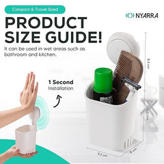 Premium Vacuum Suction Toothbrush Holder for Bathroom Storage