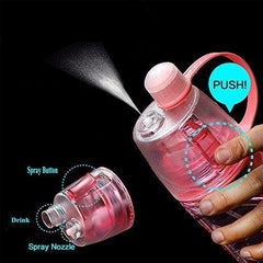 2-in-1 Spray & Drink Water Bottle – Portable Mist & Hydration for Sports