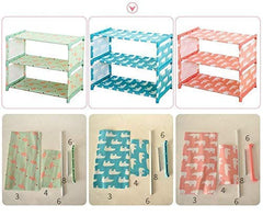 Multi-Color 3-Tier Shoe Storage Rack Wall Organizer for Home