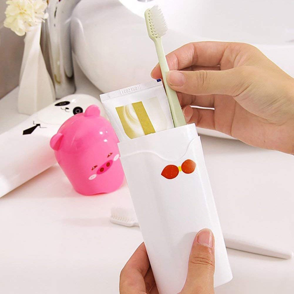 Cute Cartoon Animal Plastic Travel Toothbrush Holder Case