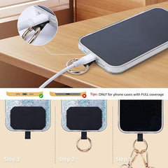 Adjustable Phone Strap with Zippered Wallet Pouch