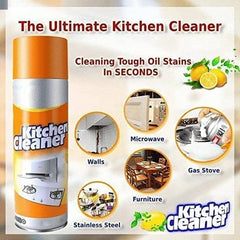Orange Kitchen Multi-Purpose Foam Cleaner Spray 500ml for Grease & Stain Removal