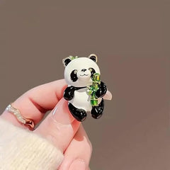 Cute Panda Bear Button Pins - Perfect Accessory for Bags and Jackets