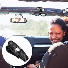 360° Rotating Car Sunglass Holder with Sun Visor Clip