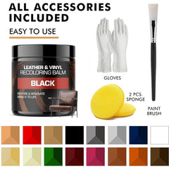 Black Leather Recoloring Balm for Couches and Furniture