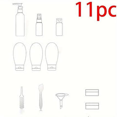 11-Piece Silicone Travel Bottle Set for Easy Packing